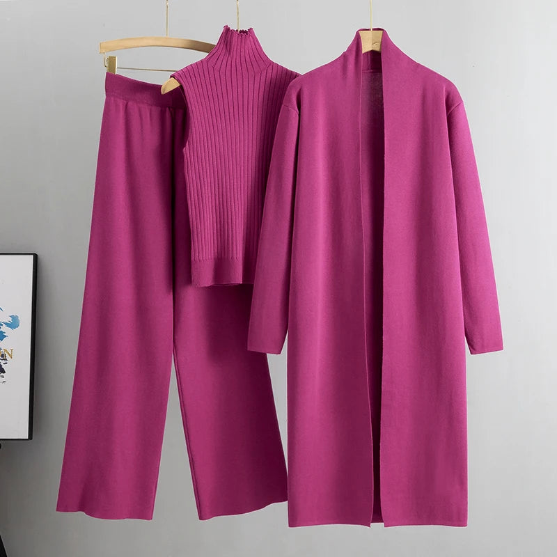 Effortless Elegance: Neutral Minimalist Knitwear Set for Everyday Comfort"