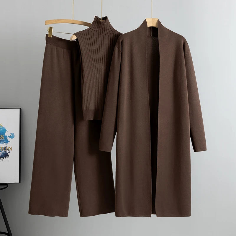 Effortless Elegance: Neutral Minimalist Knitwear Set for Everyday Comfort"