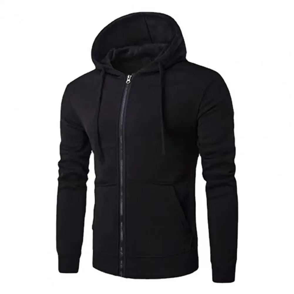 Bekväm höstjacka herr - Hoodie med dragkedja i slim passform