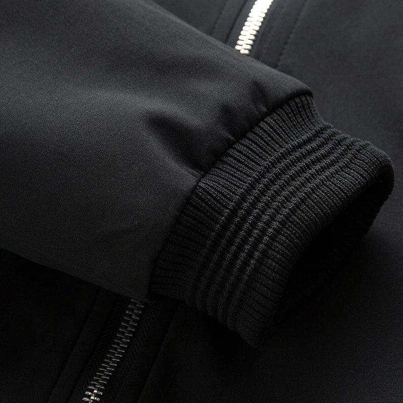 Tunn bomberjacka herr med dragkedja - Slim fit windbreaker i baseballstil
