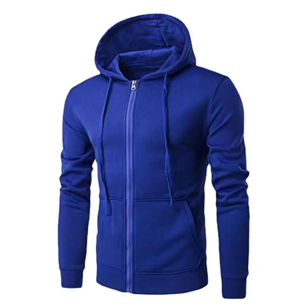 Bekväm höstjacka herr - Hoodie med dragkedja i slim passform