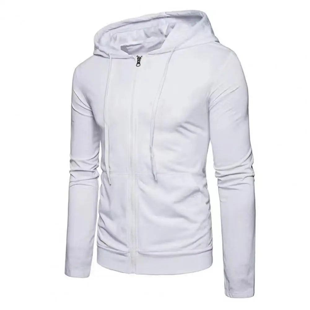Bekväm höstjacka herr - Hoodie med dragkedja i slim passform